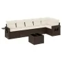7-piece garden sofa set with brown PE rattan cushions by , Garden sets - Ref: Foro24-3220202, Price: 461,28 €, Discount: %