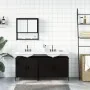 3-teiliges Badmöbel-Set Sperrholz schwarz von , Badezimmermöbel - Ref: Foro24-3214670, Preis: 156,54 €, Rabatt: %