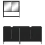 3-teiliges Badmöbel-Set Sperrholz schwarz von , Badezimmermöbel - Ref: Foro24-3214670, Preis: 156,54 €, Rabatt: %