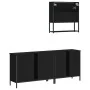 3-teiliges Badmöbel-Set Sperrholz schwarz von , Badezimmermöbel - Ref: Foro24-3214670, Preis: 156,54 €, Rabatt: %