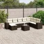 Set mit 9 Gartensofas und Kissen Kunstrattan braun von , Gartensets - Ref: Foro24-3264529, Preis: 592,13 €, Rabatt: %