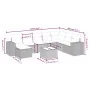 Set of 9 garden sofas and cushions synthetic rattan brown by , Garden sets - Ref: Foro24-3264529, Price: 592,13 €, Discount: %