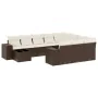 Set of garden sofas 11 pcs cushions synthetic rattan brown by , Garden sets - Ref: Foro24-3223132, Price: 728,18 €, Discount: %