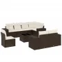 Set of 9 garden sofas and cushions synthetic rattan brown by , Garden sets - Ref: Foro24-3222852, Price: 655,43 €, Discount: %