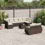Set de sofás de jardín 10 pzas y cojines ratán sintético marrón by , Modular outdoor sofas - Ref: Foro24-3221832, Price: 669,...