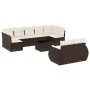 Set de sofás de jardín 10 pzas y cojines ratán sintético marrón by , Modular outdoor sofas - Ref: Foro24-3221832, Price: 669,...