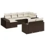 Set of 10 garden sofas and cushions synthetic rattan brown by , Garden sets - Ref: Foro24-3228903, Price: 590,17 €, Discount: %