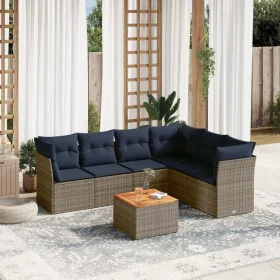 Set mit 7 Gartensofas mit Kissen synthetisches Rattangrau von , Gartensets - Ref: Foro24-3255991, Preis: 500,65 €, Rabatt: %