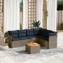 Set of 7 garden sofas with cushions synthetic rattan gray by , Garden sets - Ref: Foro24-3255991, Price: 500,65 €, Discount: %