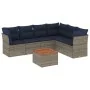 Set of 7 garden sofas with cushions synthetic rattan gray by , Garden sets - Ref: Foro24-3255991, Price: 500,65 €, Discount: %