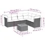 Set of 7 garden sofas with cushions synthetic rattan gray by , Garden sets - Ref: Foro24-3255991, Price: 500,65 €, Discount: %