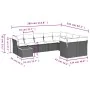 Set of 10 garden sofas with cushions synthetic rattan gray by , Garden sets - Ref: Foro24-3256159, Price: 712,92 €, Discount: %