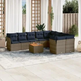 Set mit 10 Gartensofas mit Kissen synthetisches Rattangrau von , Gartensets - Ref: Foro24-3256152, Preis: 712,92 €, Rabatt: %