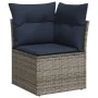 Set of 10 garden sofas with cushions synthetic rattan gray by , Garden sets - Ref: Foro24-3256152, Price: 712,92 €, Discount: %