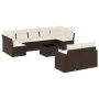Set of 10 garden sofas and cushions synthetic rattan brown by , Garden sets - Ref: Foro24-3219423, Price: 647,88 €, Discount: %