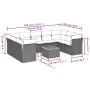 Set of 10 garden sofas with cushions synthetic rattan gray by , Garden sets - Ref: Foro24-3256138, Price: 712,92 €, Discount: %