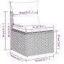 Set of 10 garden sofas with cushions synthetic rattan gray by , Garden sets - Ref: Foro24-3256138, Price: 712,92 €, Discount: %