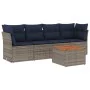Set de sofás de jardín 5 pzas con cojines ratán sintético gris de , Conjuntos de jardín - Ref: Foro24-3255809, Precio: 356,56...