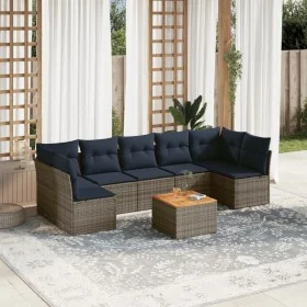 Set mit 8 Gartensofas mit Kissen Kunstrattangrau von , Gartensets - Ref: Foro24-3255907, Preis: 544,35 €, Rabatt: %