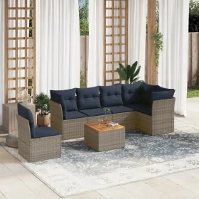 Set mit 7 Gartensofas mit Kissen synthetisches Rattangrau von , Gartensets - Ref: Foro24-3255998, Preis: 500,65 €, Rabatt: %
