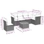 Set of 7 garden sofas with cushions synthetic rattan gray by , Garden sets - Ref: Foro24-3255998, Price: 500,65 €, Discount: %