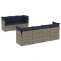 Set de sofás de jardín y cojines 8 piezas ratán sintético gris de , Conjuntos de jardín - Ref: Foro24-3255837, Precio: 582,40...