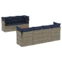 Set of garden sofas and cushions 8 pieces synthetic rattan gray by , Garden sets - Ref: Foro24-3255837, Price: 581,74 €, Disc...
