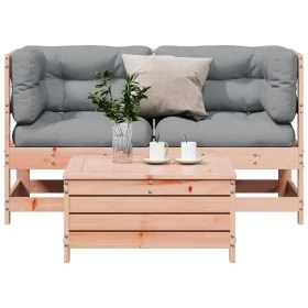 Set of 3 garden sofas and Douglas fir wood cushions by , Garden sets - Ref: Foro24-3250758, Price: 340,80 €, Discount: %