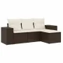 Set de sofás de jardín 4 pzas y cojines ratán sintético marrón de , Conjuntos de jardín - Ref: Foro24-3254810, Precio: 283,84...