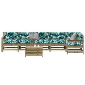 7 pcs garden furniture set and cushions impregnated pine wood by , Garden sets - Ref: Foro24-3250895, Price: 675,76 €, Discou...