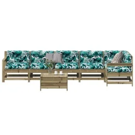 Juego de muebles jardín 7 pzas y cojines madera pino impregnada de , Conjuntos de jardín - Ref: Foro24-3250895, Precio: 675,7...