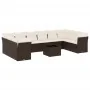 Set of garden sofas 11 pcs cushions synthetic rattan brown by , Garden sets - Ref: Foro24-3218213, Price: 716,39 €, Discount: %
