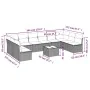Set Gartensofas 11 Stück Kissen synthetisches Rattan braun von , Gartensets - Ref: Foro24-3218103, Preis: 670,67 €, Rabatt: %