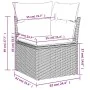 Set of garden sofas 11 pcs cushions synthetic rattan brown by , Garden sets - Ref: Foro24-3218103, Price: 671,62 €, Discount: %