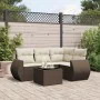 5-piece garden dining set and cushions synthetic rattan brown by , Garden sets - Ref: Foro24-3221322, Price: 370,37 €, Discou...