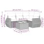 5-piece garden dining set and cushions synthetic rattan brown by , Garden sets - Ref: Foro24-3221322, Price: 370,37 €, Discou...