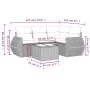 Set comedor de jardín 5 piezas y cojines ratán sintético marrón de , Conjuntos de jardín - Ref: Foro24-3221322, Precio: 371,5...