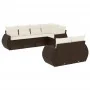 7-piece garden sofa set with brown PE rattan cushions by , Modular outdoor sofas - Ref: Foro24-3221612, Price: 554,62 €, Disc...
