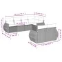 7-piece garden sofa set with brown PE rattan cushions by , Modular outdoor sofas - Ref: Foro24-3221612, Price: 554,62 €, Disc...