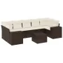 Set of 8 garden sofas and cushions synthetic rattan brown by , Modular outdoor sofas - Ref: Foro24-3222342, Price: 567,14 €, ...