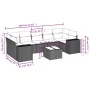 Set of 8 garden sofas and cushions synthetic rattan brown by , Modular outdoor sofas - Ref: Foro24-3222342, Price: 567,14 €, ...