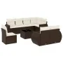 Set de sofás de jardín 9 pzas y cojines ratán sintético marrón by , Modular outdoor sofas - Ref: Foro24-3221652, Price: 663,3...