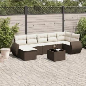 Set sofás de jardín 8 piezas y cojines ratán sintético marrón von , Modulare Sofas für den Außenbereich - Ref: Foro24-3221692...
