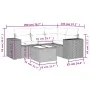 Set comedor de jardín 5 piezas y cojines ratán sintético marrón de , Sofás modulares de exterior - Ref: Foro24-3222522, Preci...
