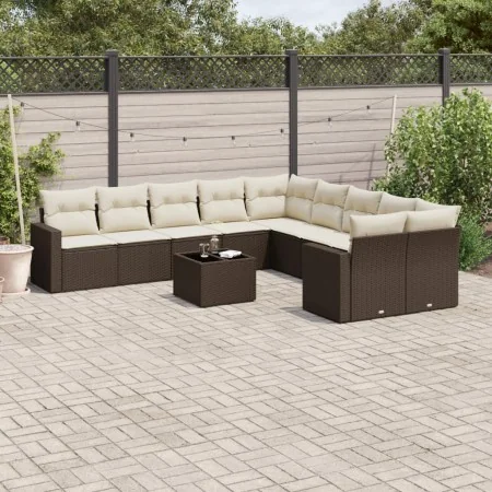 Set Gartensofas 11 Stück Kissen synthetisches Rattan braun von , Gartensets - Ref: Foro24-3219513, Preis: 709,81 €, Rabatt: %
