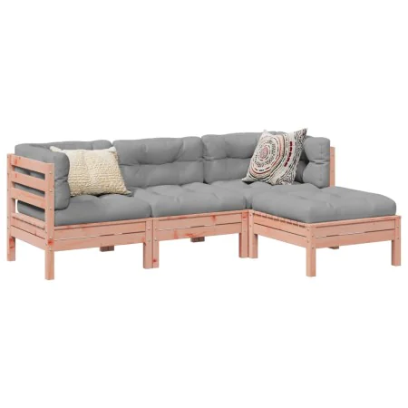 Set of 4 garden sofas with Douglas fir wood cushions by , Garden sets - Ref: Foro24-3299382, Price: 325,95 €, Discount: %