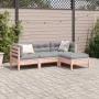 Set of 4 garden sofas with Douglas fir wood cushions by , Garden sets - Ref: Foro24-3299382, Price: 325,95 €, Discount: %