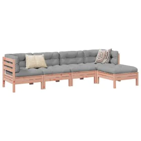 Set of 5 garden sofas with Douglas fir wood cushions by , Garden sets - Ref: Foro24-3299394, Price: 424,19 €, Discount: %