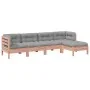 Set of 5 garden sofas with Douglas fir wood cushions by , Garden sets - Ref: Foro24-3299394, Price: 424,19 €, Discount: %