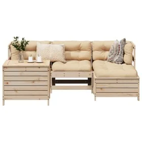 5-piece solid pine wood garden sofa set by , Garden sets - Ref: Foro24-3250488, Price: 319,17 €, Discount: %
